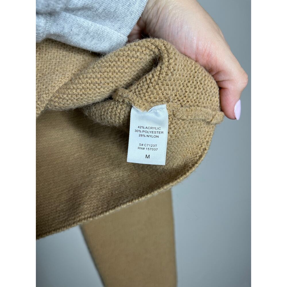 Preppy V Neck Knit Cropped Collared Womens Sweater In Color Beige - Picture 4 of 4